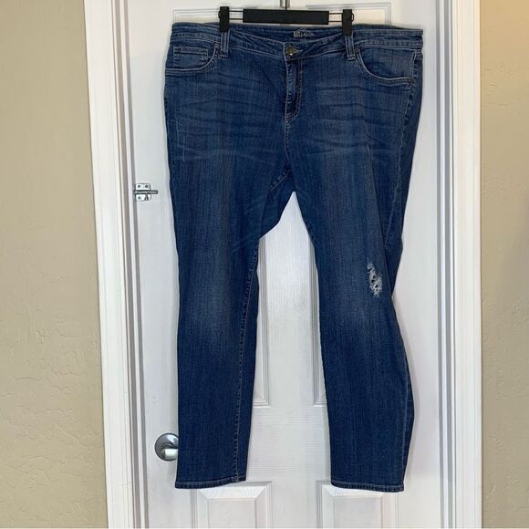Kut From The Kloth Skinny Distressed Jeans Size 20W - Picture 3 of 11